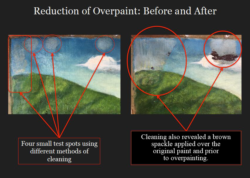Sky cleaning before after-text change